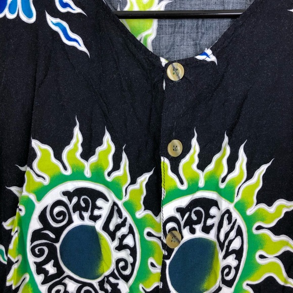 Venus Tropical Print Button Down T-Shirt Sz M - Picture 3 of 6